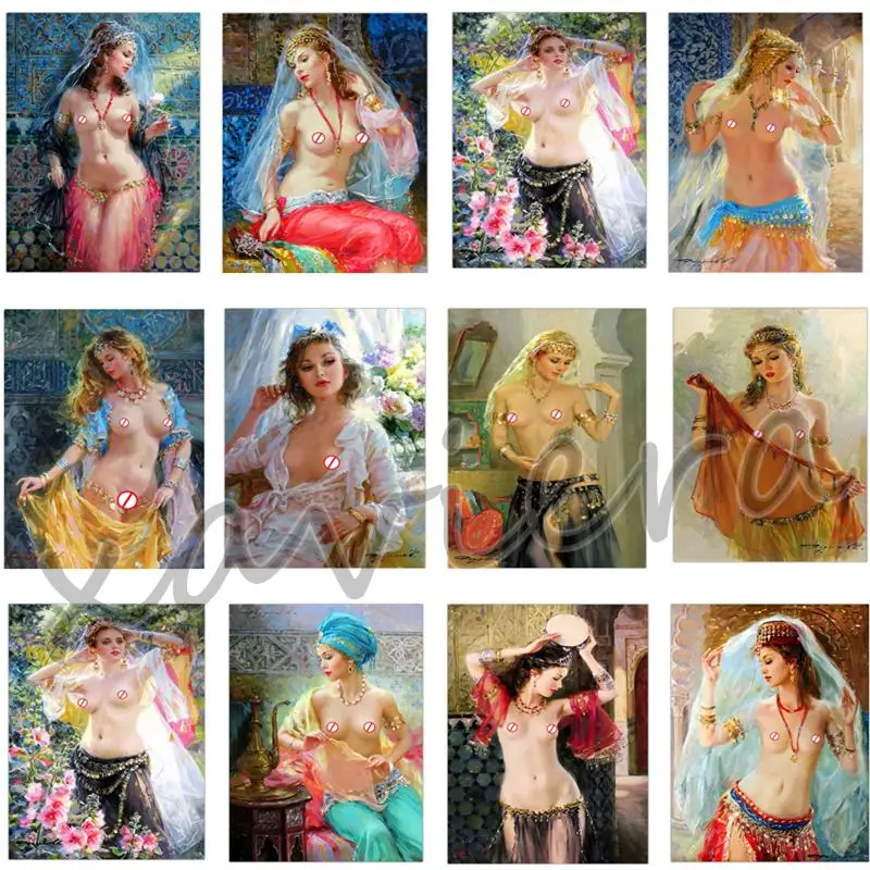 

Sexy Lady Portrait Diamond Painting Diy 5D Full Square Round Drill Cross Stitch Retro Picture Rhinestone Mosaic Embroidery Kits