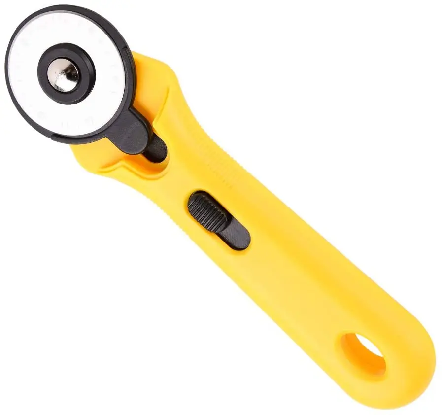 

KAOBUY 45mm Yellow Professional Rotary Cutter, Handheld Portable Comfort Rotary Roller Cutter For Crafting, Sewing, Patchworking