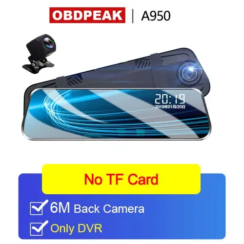 A950-No TF Card Android 8,1 Автомобильный видеорегистратор Камера 4G ADAS 10 дюймов поток медиа зеркало заднего вида 1080P WiFi gps видеорегистратор регистратор видео dvr рекордер - Название цвета: A950-No TF Card