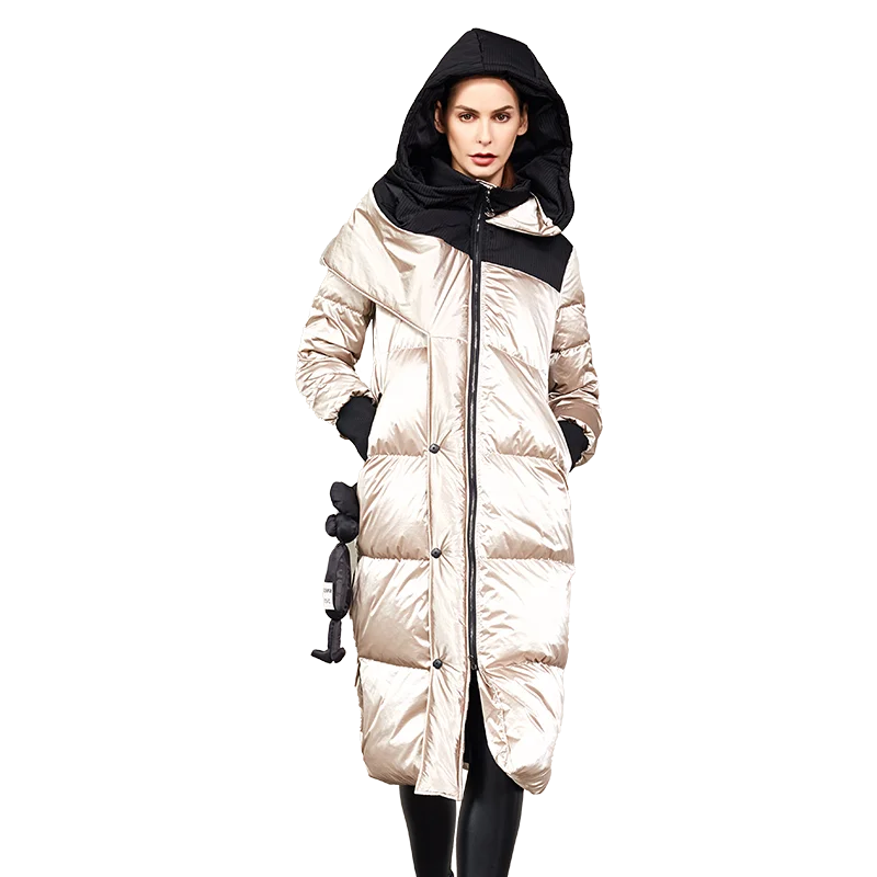 Wash-free down jacket thickened EvaFreedom2022 winter new irregular design cold-proof coat super long warm jacket