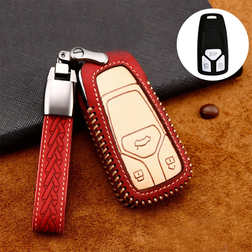 1 шт. автомобильный смарт-брелок для ключей из натуральной кожи | Автомобили и
