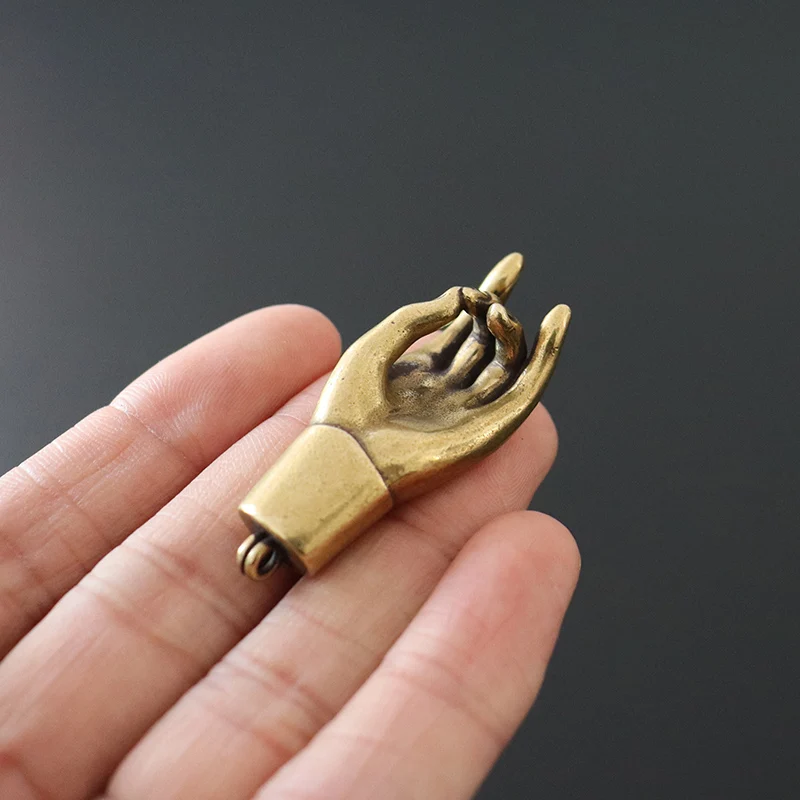 Винтажные подвески из чистой меди с благословением для ожерелья брелоки латуни