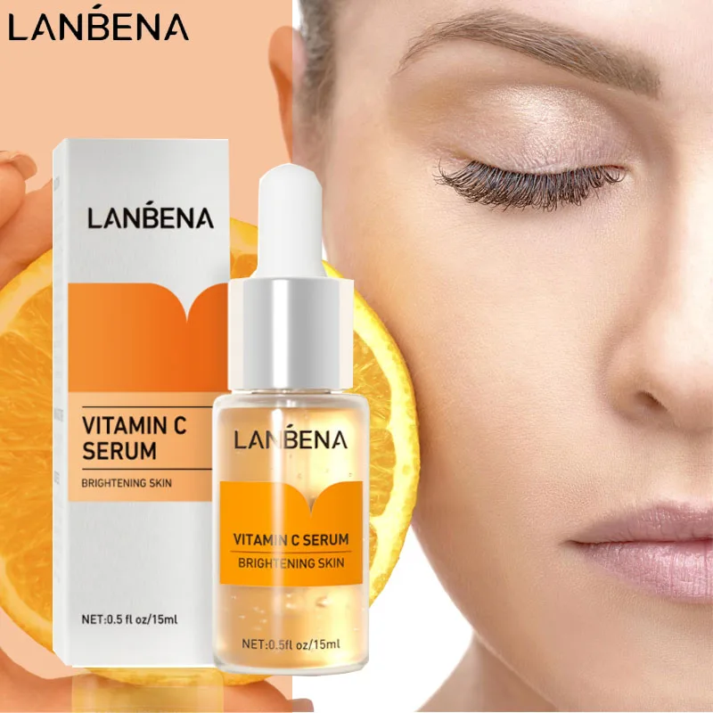 

LANBENA Vitamin C Whitening Serum Face Essence Removing Dark Spots Freckle Speckle Fade Dark Spots Anti-Aging Skin Care
