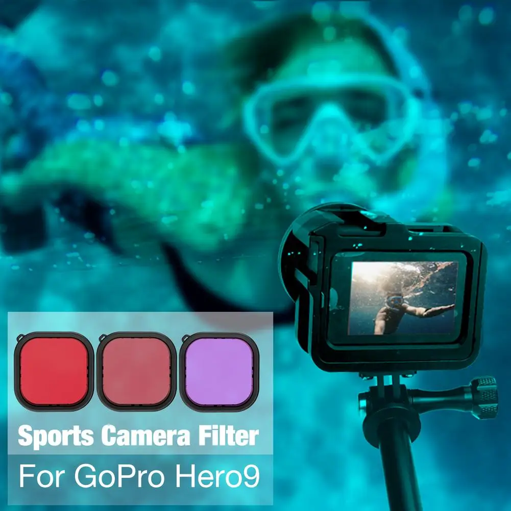 

Набор фильтров для экшн-камеры Gopro Hero 9, профессиональные аксессуары для фотосъемки, цветные линзы для Gopro Hero9