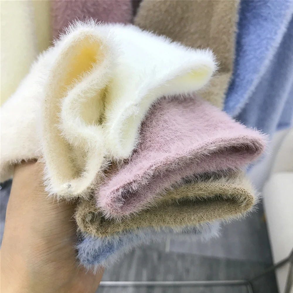 

Direcly Womens Sweaters Winter Tops mink cashmere Turtleneck Sweater Women Thin Pullover Jumper soft Knitted Sweater Pull Femme