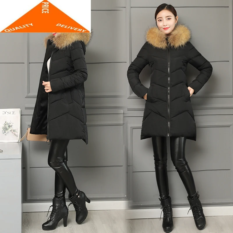 

Jacket Women Winter 2020 New Parkas Thick Cotton Padded Coat Big Fur Warm Clothes Long Female Jackets Abrigo Mujer LWL277