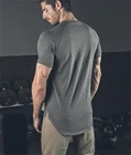 Спортивная футболка, Мужская хлопковая футболка с коротким рукавом для бега, Мужская футболка для тренировок и фитнеса футболка для тренировок