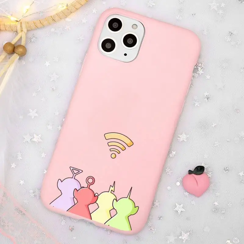

aerial baby Phone Case Candy Color Pink for iPhone 11 pro XS MAX 8 7 6 6S Plus X 5S SE 2020 XR