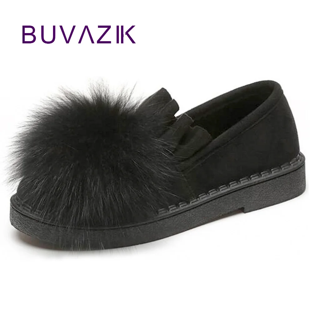 Женская Теплая обувь на толстой подошве Сезон осень зима Модная женская из флока