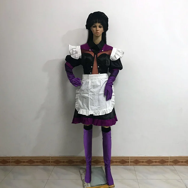 Fate Grand Order FGO Scathach Косплей Костюм Платье горничной Cos Рождественская вечеринка
