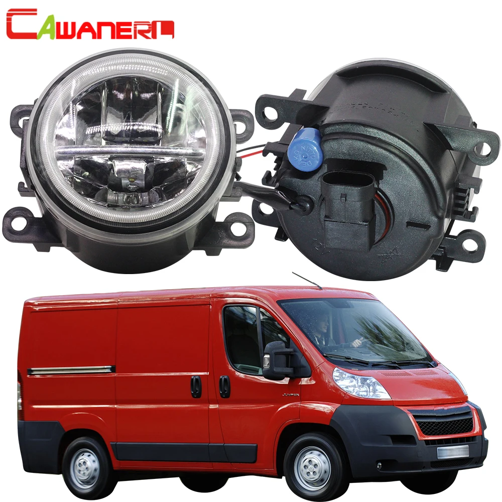 Cawanerl Автомобильный светодиодный лампы Противотуманные фары светильник + Ангел