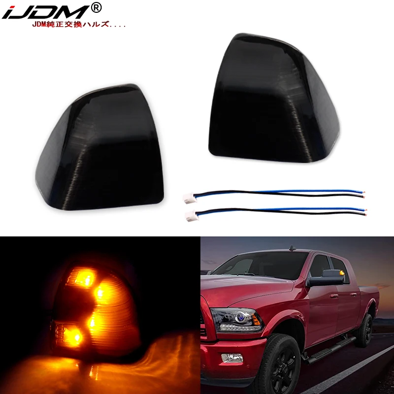 iJDM Amber Side Mirror Marker Lamps For 2010-2018 Dodge Ram 1500 2500 3500 4500 5500 Turn Signal Light 12V | Автомобили и