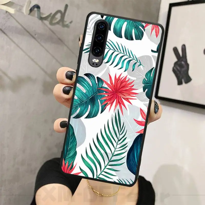 Винтажный чехол с цветочными листьями для Huawei P20 P30 P40 Pro Mate 10 20 30 Lite P Smart Y7 2019 Plus Nova 3I