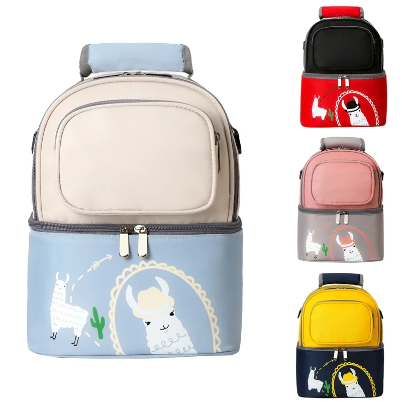 

Waterproof Breast Milk Nursing Cooler Bags Double Layers Baby Bottle Thermal Insulated For Mommy Travel Baby Bag