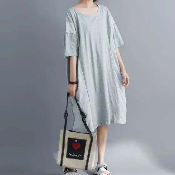 Белое черное платье 2020 Новое свободное летнее женское с коротким рукавом офисное