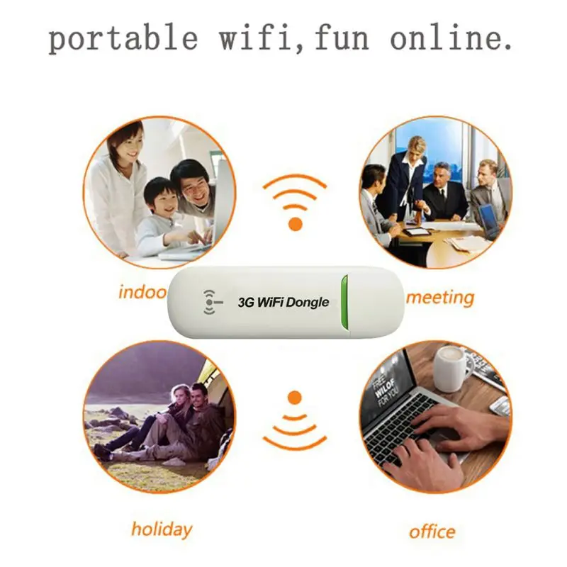 Портативный 3G беспроводной Wifi роутер USB донгл режим Мини Hotspot сетевой адаптер 14 4