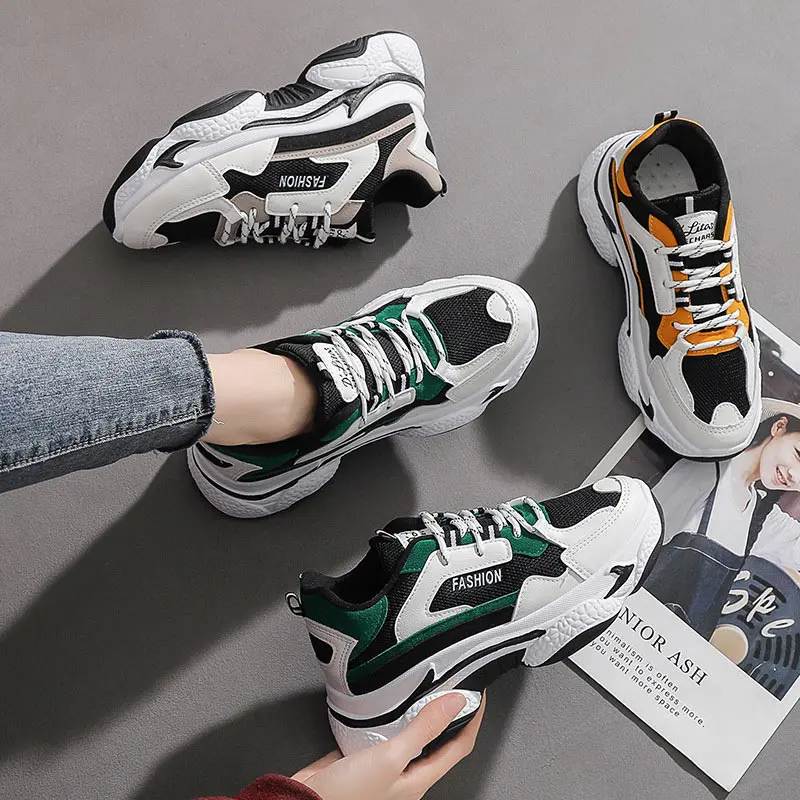 

Women sneakers 2021 fashion lace-up platform sneakers women shoes ladies brand wedges casual shoes woman leather sports shoes