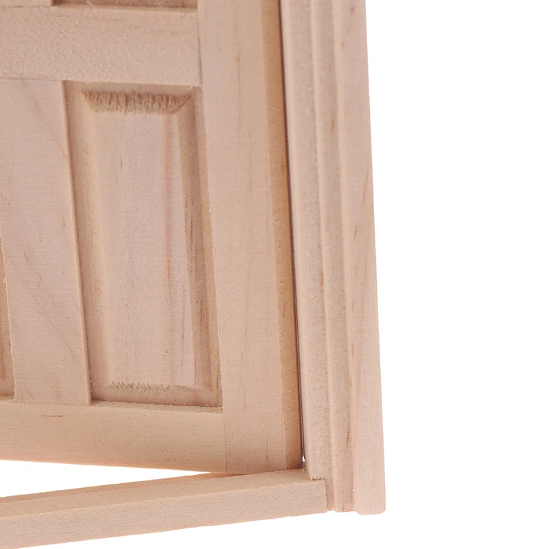

1 PCS 1:12 Simulation Doll House Miniatures Door DIY Wooden Spire Door Furniture Dollhose Accessory Kids Play Toys