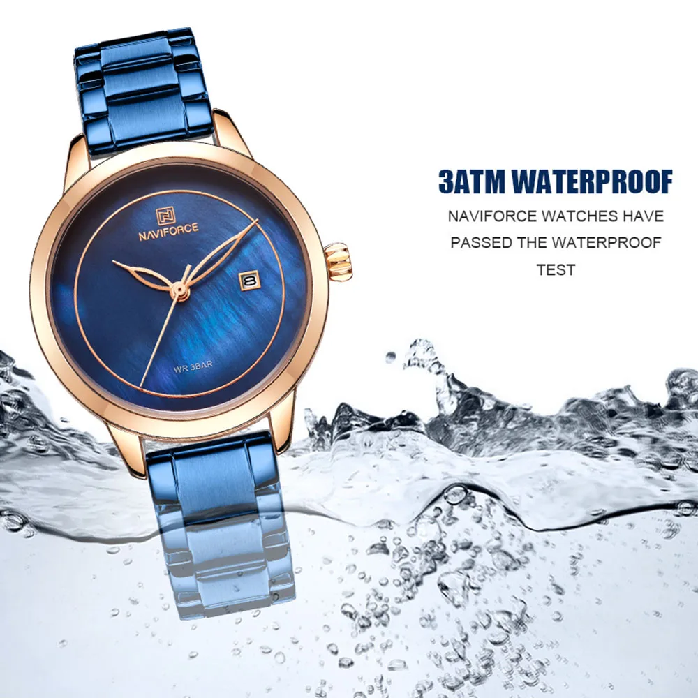 Часы NAVIFORCE женские наручные модные повседневные Простые креативные