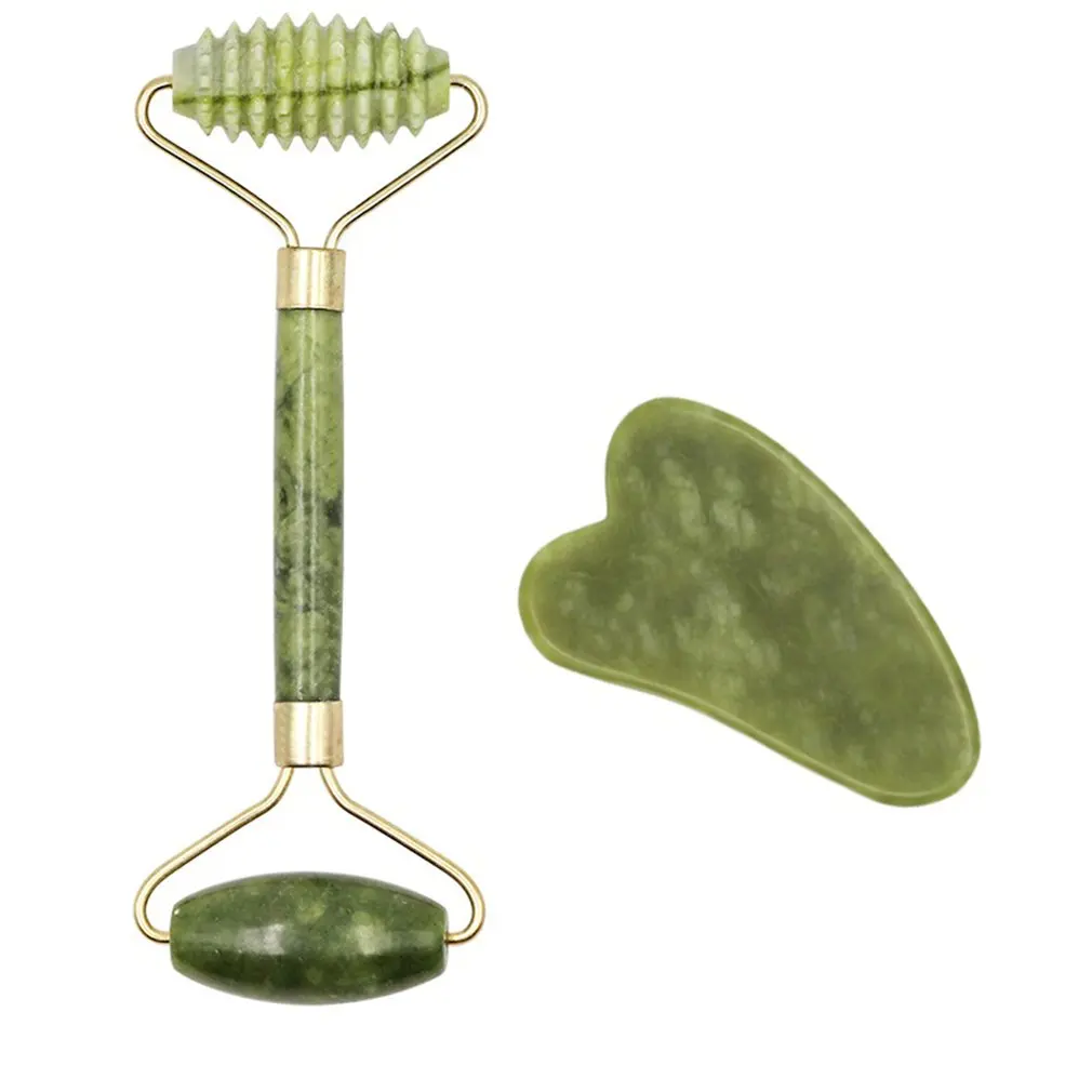 

Facial Massage Jade Roller Double Heads Stone Face Lift Hands Body Skin Relaxation Slimming Beauty Health Skin Care Gua Sha Tool