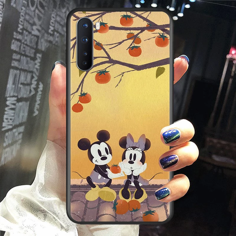 soft tpu mickey mouse love silicone cover for oneplus nord ce 2 n100 n10 9 9r 8t 8 7t 7 6t 6 5t pro black phone case free global shipping