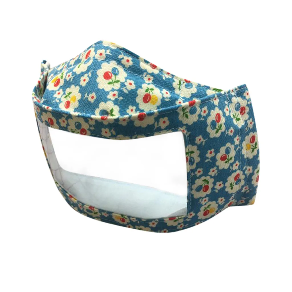 

1PC Adult Mask With Clear Window Visible Expression For The Deaf And Hard Of Hearing Creative Transparent screen Mouth Cover
