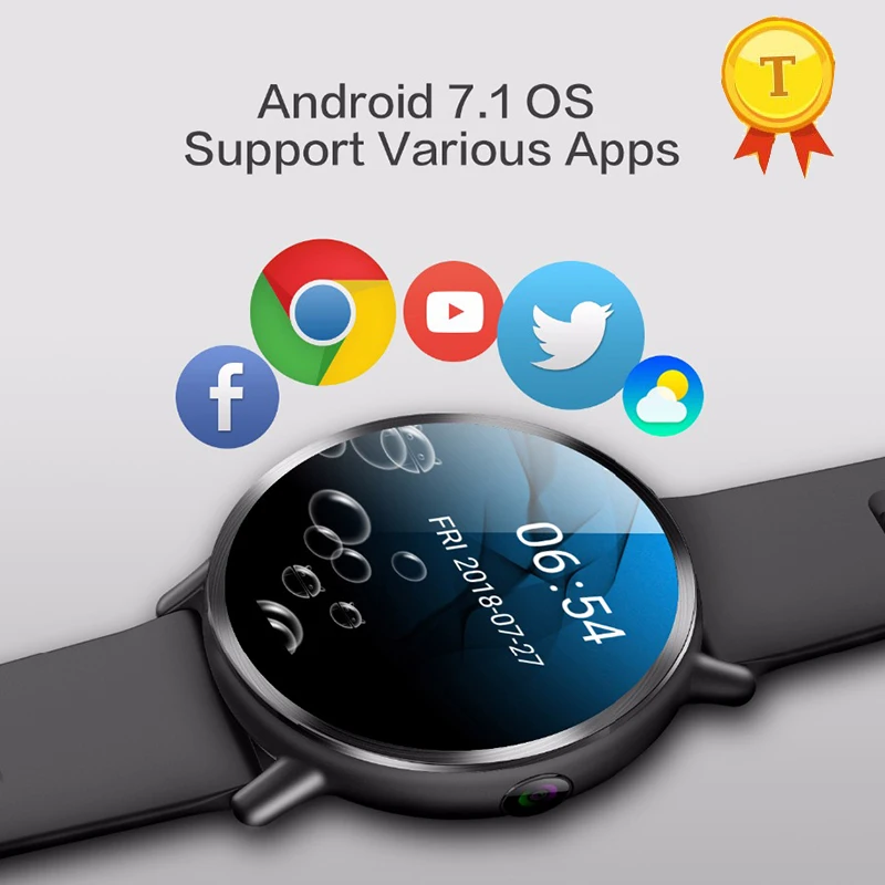 Спортивные Смарт-часы с экраном 2020 дюйма 2G 3G 4G Android 7 1 HD камера 8 Мп GPS Wi-Fi IP67
