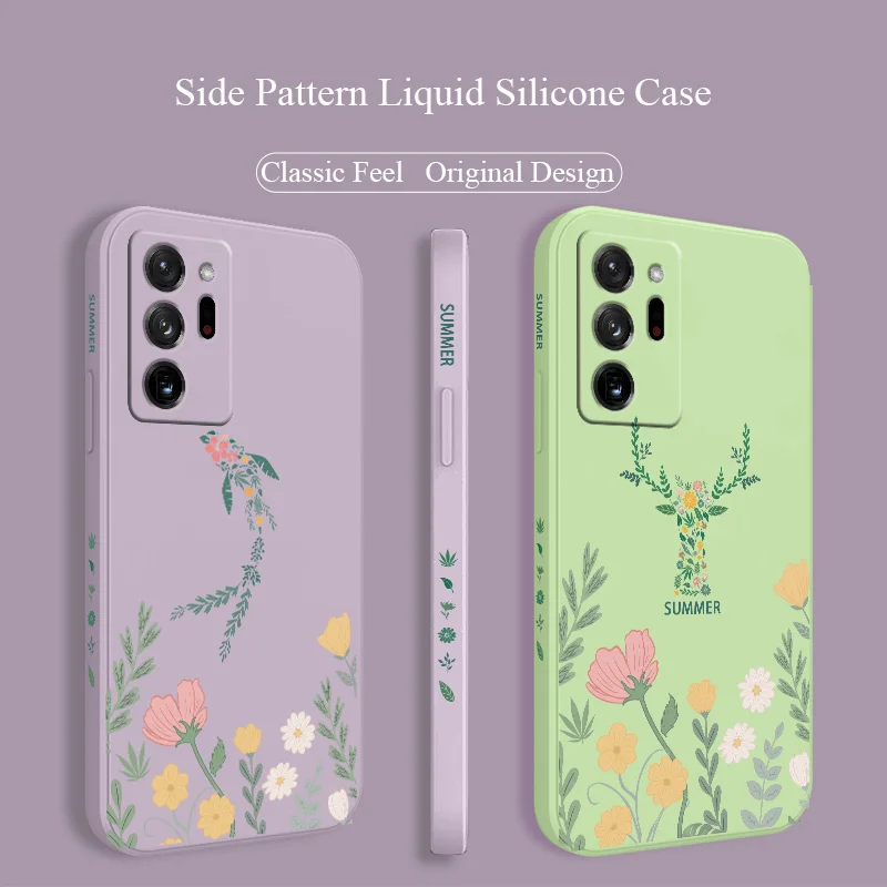 

Plant Swallow Case For Samsung A72 A52 A42 A32 A22 A21S A02S A12 A02 A71 A51 A41 A31 S21 S20 FE S10 S9 Ultra Plus Phone Cover