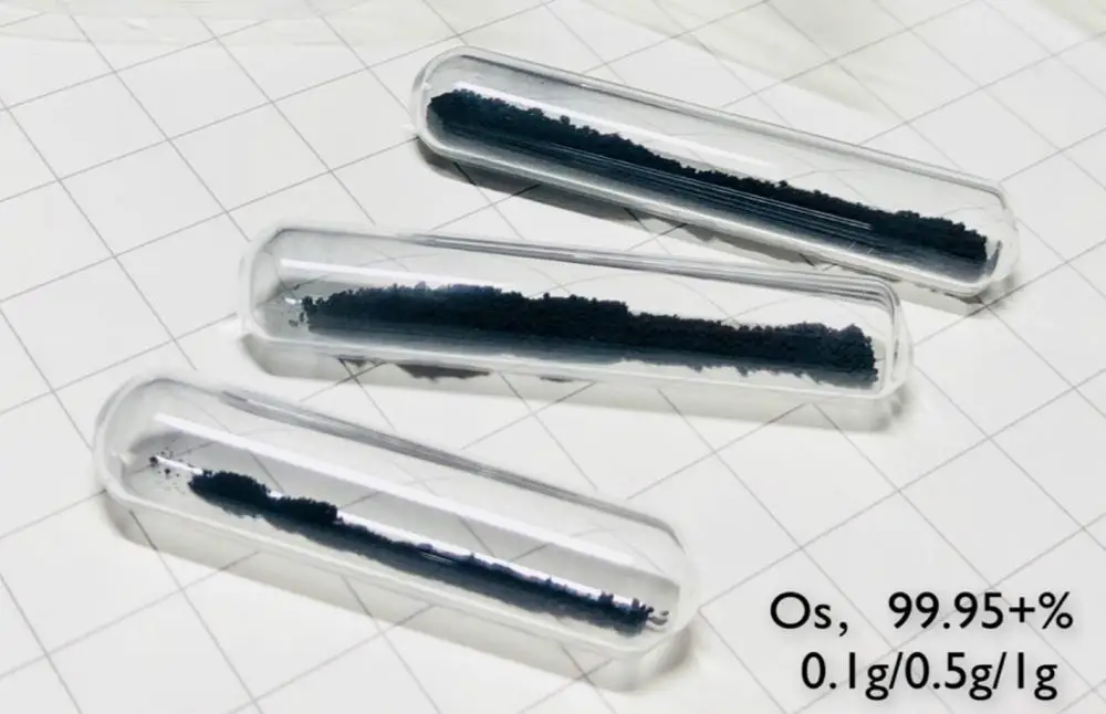 

Os 99,95% Osmium Metal Powder In Glass Vial - Pure Element 76 Sample