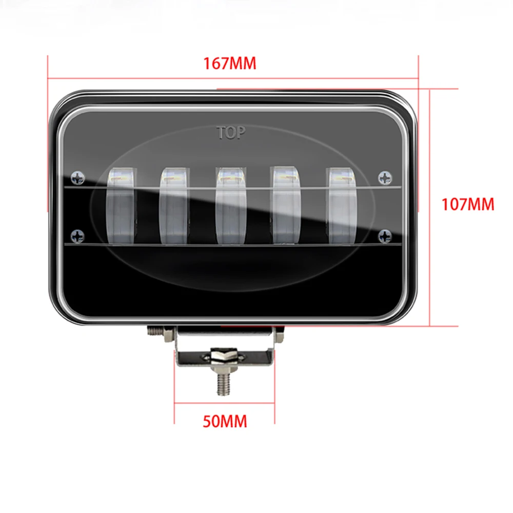 Квадратный светодиодный рабочий светильник 5D для прицепов 6 дюймов 4WD ATV SUV UTV