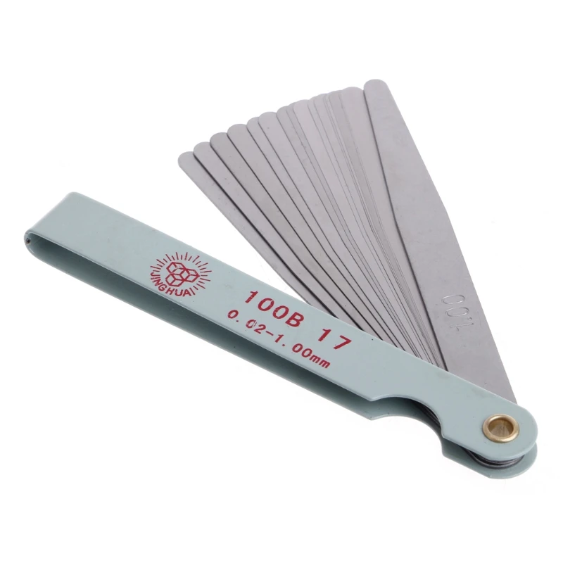 

1pc 0.02 to 1mm 17 Blade Thickness Gap Metric Filler Feeler Gauge Measure Tool Fast Reach