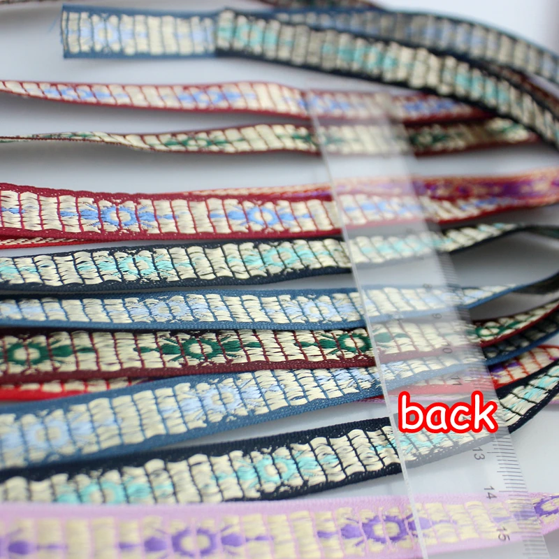 8 ярдов 1 5 см Широкий этнический жаккардовый тесьма Национальный швейный