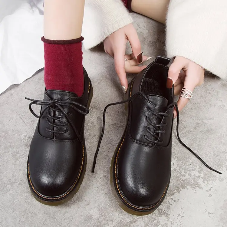 EAGSITY женские туфли дерби в британском стиле Повседневная рабочая обувь на