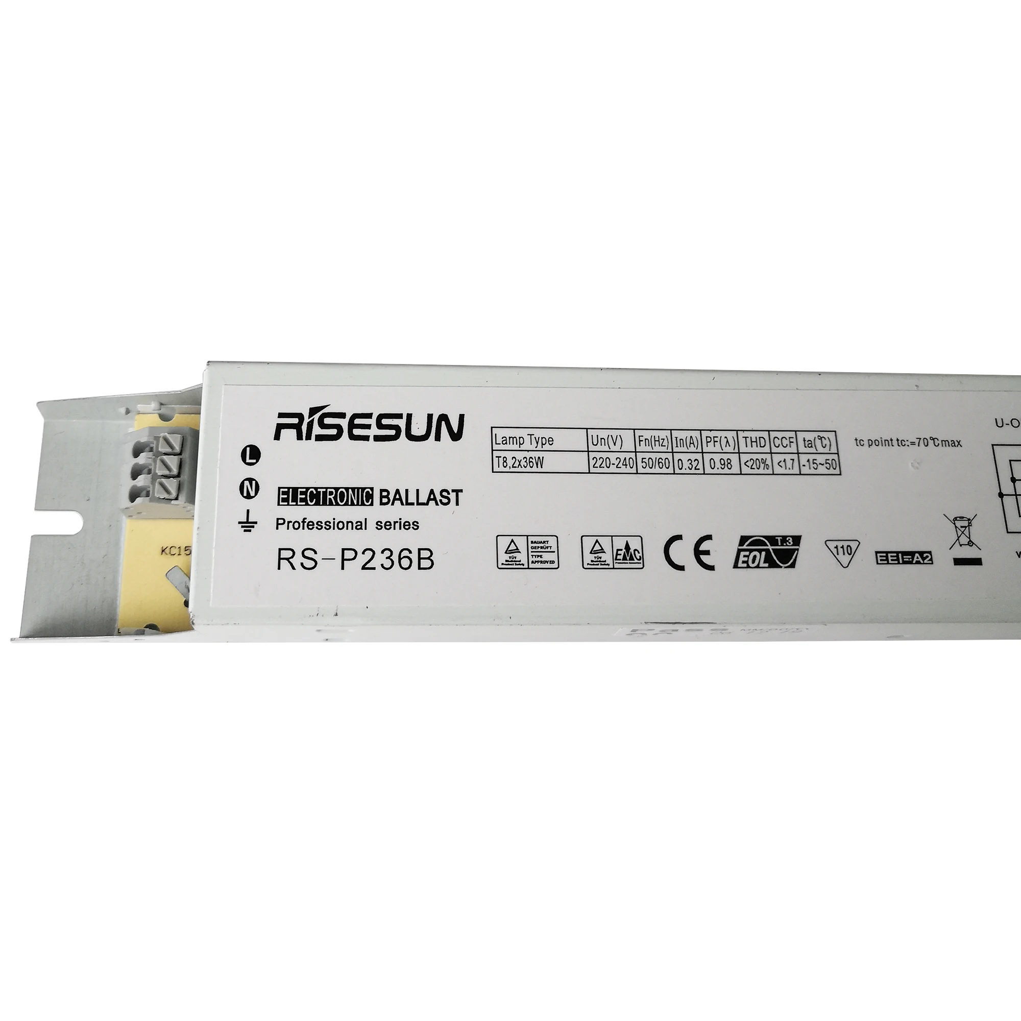 Электронный балласт rimesun 2 шт./упаковка для белых ламп 220 В 2x36 Вт УФ лампа