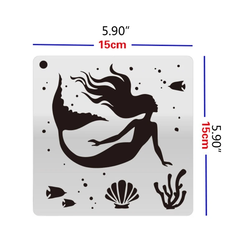 

16 Pcs Marine Life DIY Layering Stencils Templates for Home Decor DIY Art Crafts Album Decorative Template