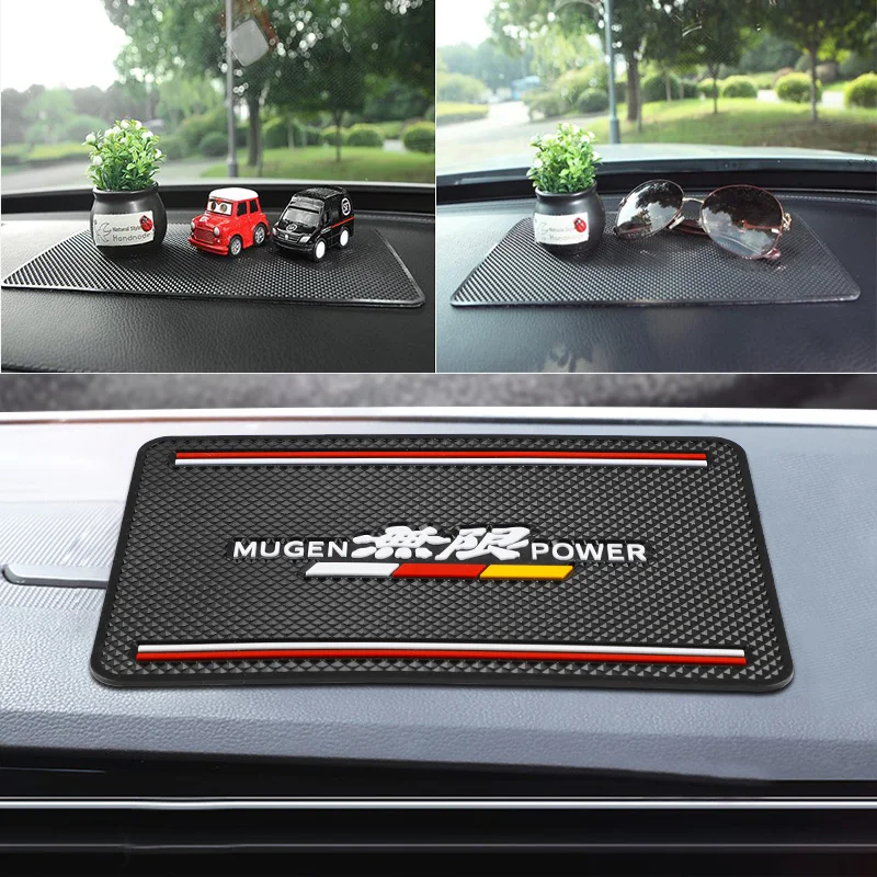 Черный липкий коврик для приборной панели автомобиля нескользящий сотового