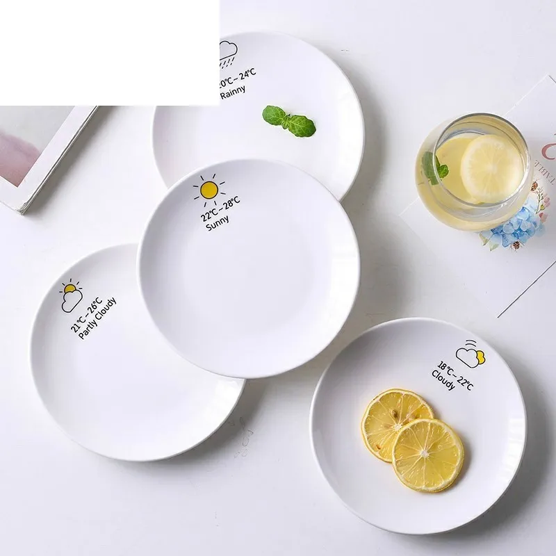 1pc Flower Shaped Dinner Plate European Style Ceramic Afternoon Dishes Gold-rimmed Dinnerware Pasta Dish 6 inch | Дом и сад