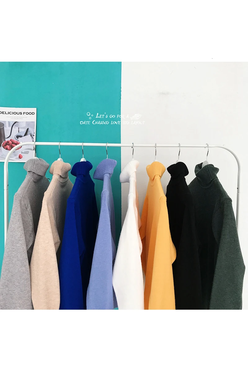 2019 Men's Solid Color Fashion Coats Woollen Knitting Loose Turtleneck Keep Warm Cashmere Sweater Elastic Clothes Size S-2XL |