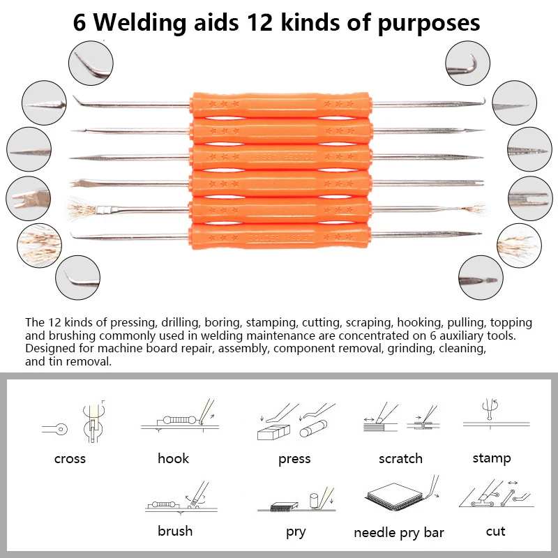 

Mobile Phone Kit Digital Soldering Iron Screwdriver Soldering Iron Wire Stripper Multifunctional Welding Tool,EU Plug