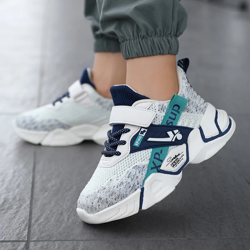 

Повседневная детская обувь для мальчиков светильник кроссовки для студентов детское летнее Размеры 28-39 из сетчатого материала; Спортивная ...