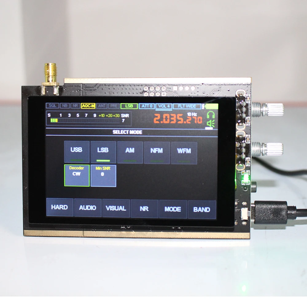 

SDR Receiver 50K~200MHz 400~2GHz Malachite Receiver SDR Software Radio DSP All Mode Receiver AM SSB NFM WFM Analogs Modulation