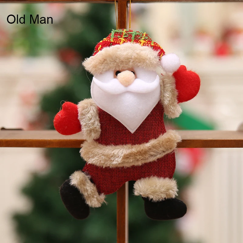 

Hot Happy New Yea DIY Christmas Ornaments Christmas Gift Santa Claus Snowman Tree Hanging Doll Hanging Decorations MVI-i