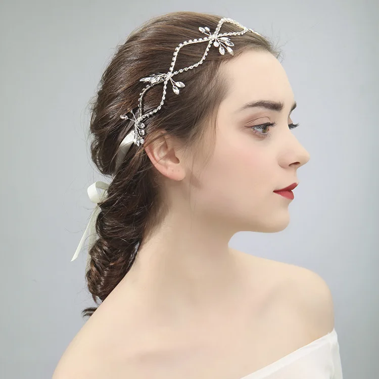 

Le Liin Hair Jewelry Handmade Headband Bride Rhinestone Crystal Hair Tiara Wedding Brial Bride Hair Headbands