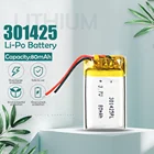 Литий-полимерный аккумулятор, 3,7 в, 80 мА  ч, 301425, для игрушек, Bluetooth, наушников, динамика, MP3, MP4, GPS, Lipo