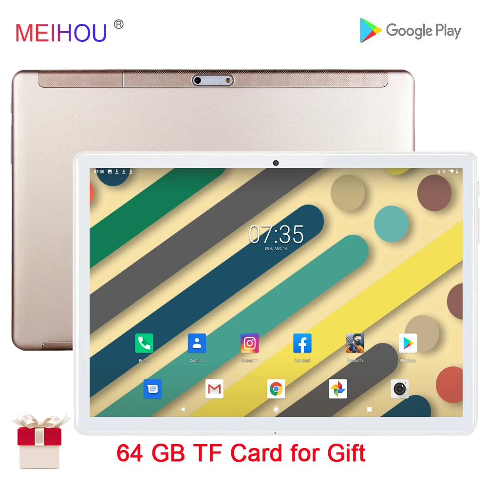 10 дюймовый планшет Octa Core 6 ГБ Оперативная память 64 Гб Встроенная IPS HD Экран Dual SIM