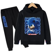 childrens clothing sonic sweatshirt pants set childrens sweatshirt hoodie boys clothing cartoon printed casual girl clothes
