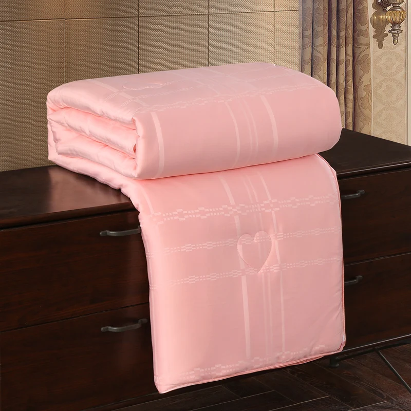 

Liv-Esthete Women Noble Pink 100% Silk Comforter Filled Natural Pure Silk Breathable Queen King Duvet Quilt For All Season