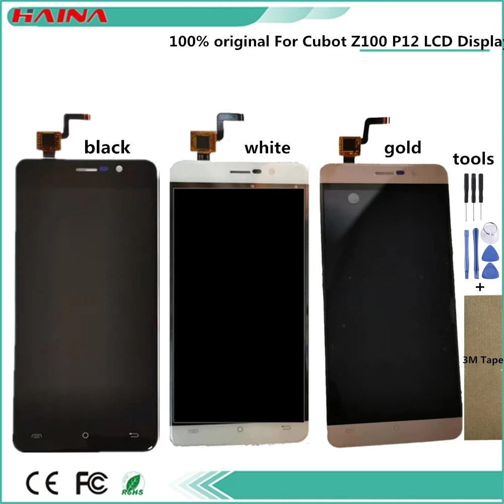 100% Оригинальный качественный телефон для Cubot Z100 P12 ЖК дисплей и сенсорный экран в