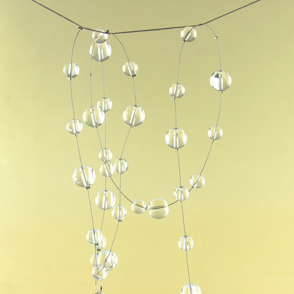 3m 10m Wedding Decoration Octagonal Crystal Glass Beads Curtain Iridescent Garland Strand Shimmer Curtains Party | Лампы и освещение