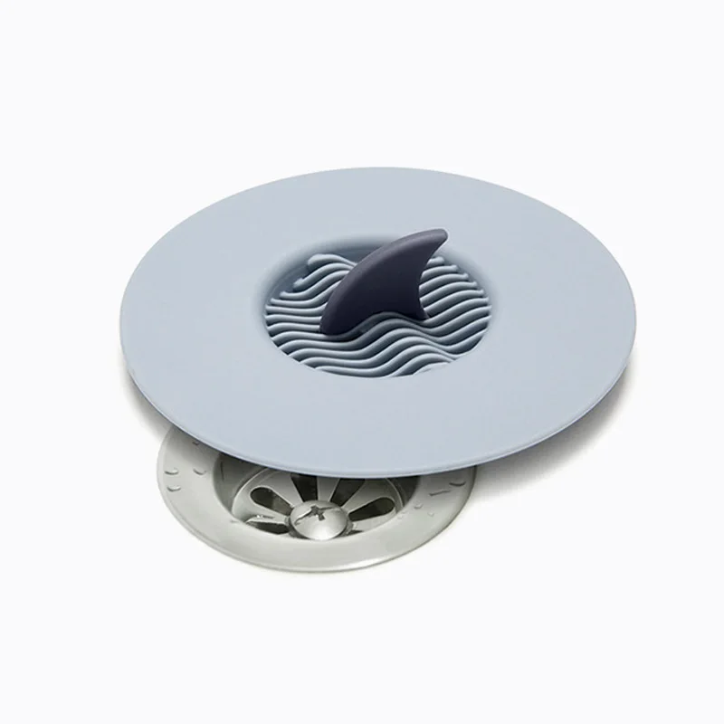 2pcs Floor Drain Simple Shark Bathroom Hair-Proof Plastic Household Sink Filter Kitchen Pool Anti-Blocking Soft Glue | Обустройство